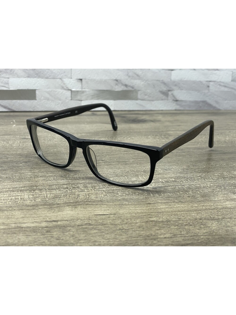Scott Harris Eyeglasses Sh273 C3 53[]16-140 Full Rim Black Brown Wood Frames View 3
